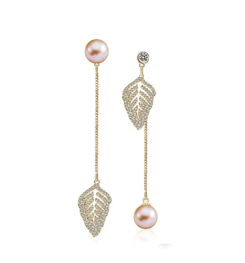 Leafy Chain Drop Earrings